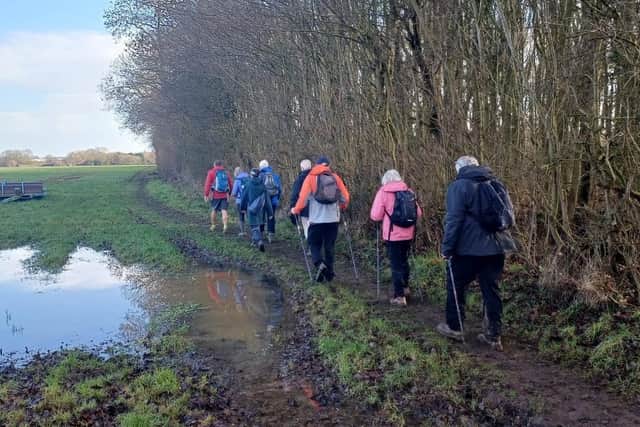 Some of the members of Melton Mowbray Ramblers pictured on a recent rural walk