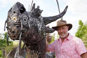 Plant Man Ian Colledge with the (as yet un-named) gigantic beast