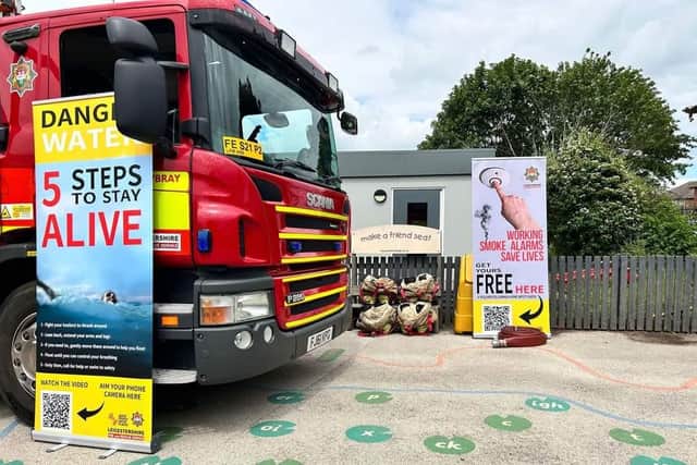 Melton firefighters visit Brownlow Primary School to warn pupils about swimming in open water