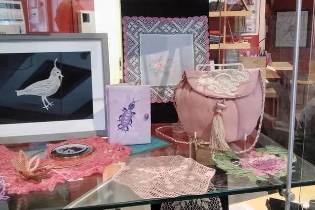 Melton Mowbray Lace Group exhibit work at the town museum