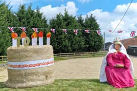 A model of The Queen created by children at Pea Pod Day Nursery in Hickling Pastures
