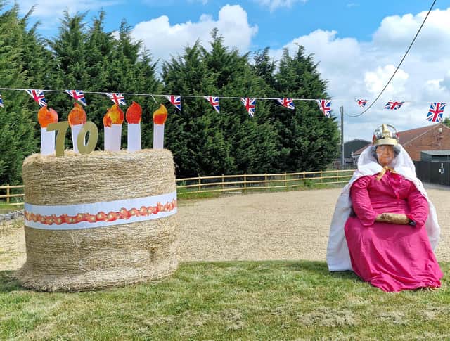 A model of The Queen created by children at Pea Pod Day Nursery in Hickling Pastures