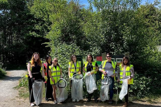 David Wilson Homes staff participating in the Barratt Redrow Clean Up