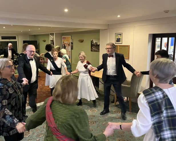 Waltham Scottish Dancing Group lead guests in traditional dances at a Burns Night event at Melton Golf Club