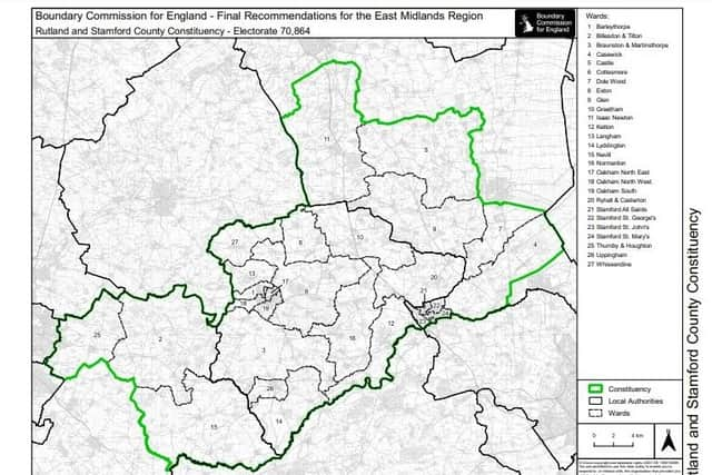 The recommended new Rutland and Stamford consitiuency