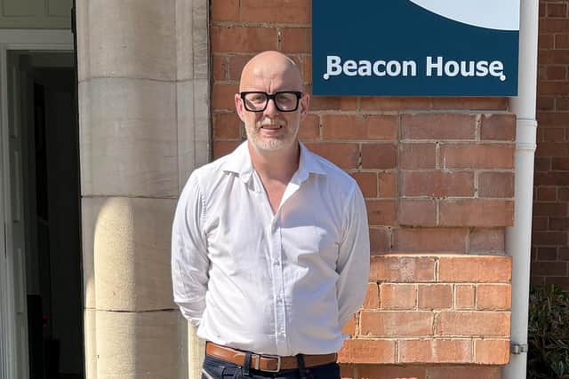 Richard Sparkes, Flourish service manager, outside Beacon House in Melton