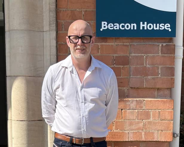 Richard Sparkes, Flourish service manager, outside Beacon House in Melton