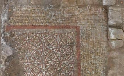 Mosaics unearthed at the site of the Roman villa in Rutland