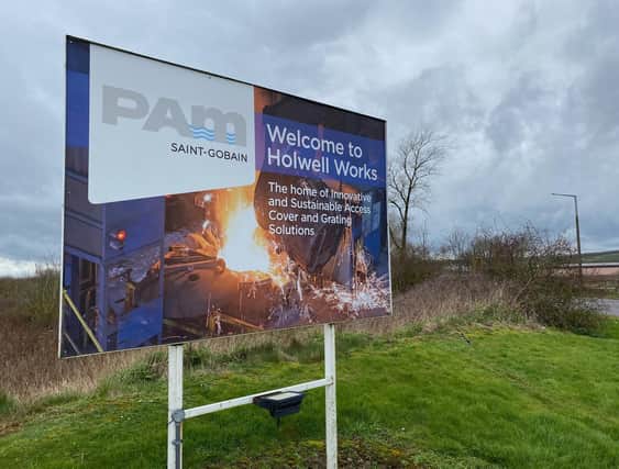 The entrance to the historic Holwell Works plant