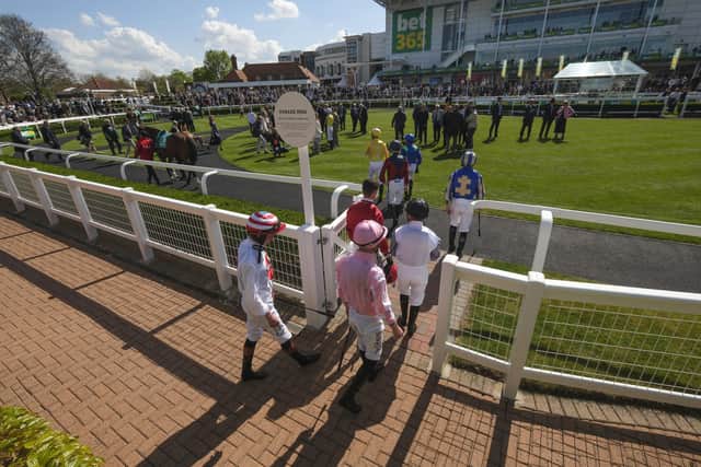 The parade ring at Newmarket Racecourse (Photo by Alan Crowhurst/Getty Images)