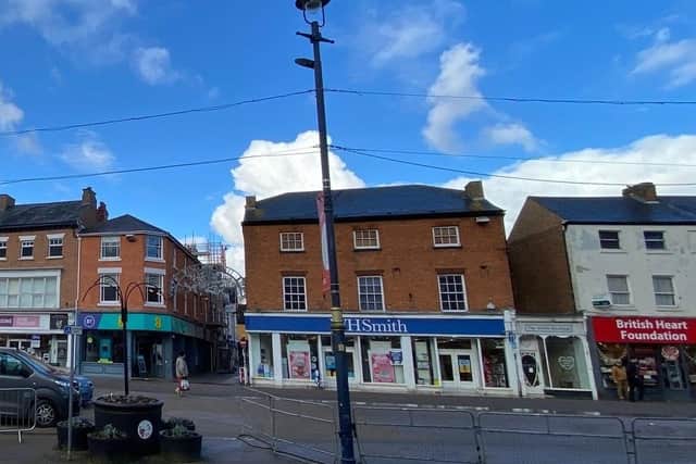 The WH Smith store in Market Place, Melton Mowbray