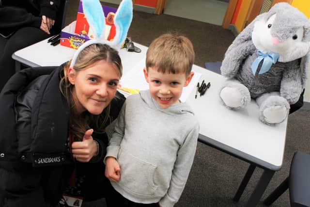 Easter bunny at John Ferneley College