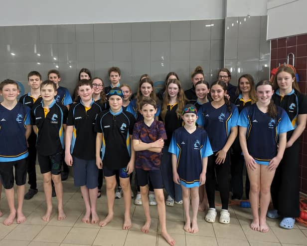 Some of Melton Mowbray Swimming Club's swimmers at the county championships