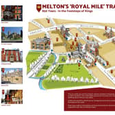 Content in the new brochures showcasing the Royal Mile Trail around historic Melton Mowbray