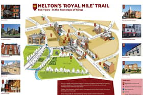 Content in the new brochures showcasing the Royal Mile Trail around historic Melton Mowbray