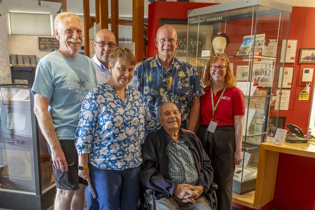 Veterans, including Bill Larder, enjoy the Melton museum exhibition on wartime paratrooopers
