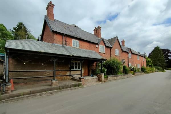 The row of 17th century cottages which was used by Websters Dairy to produce Stilton