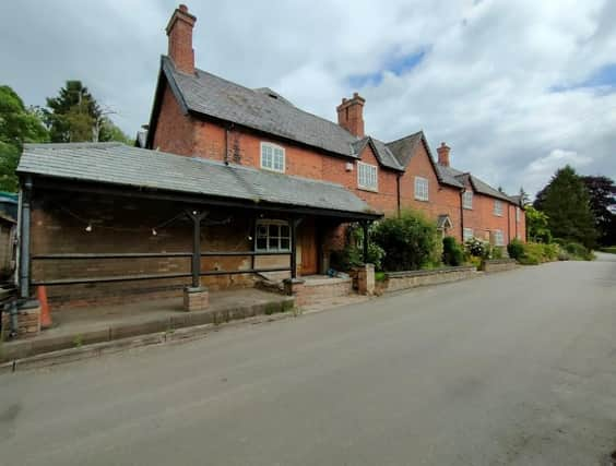 The row of 17th century cottages which was used by Websters Dairy to produce Stilton