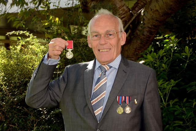 Wymeswold man Peter Blount with his British Empire Medal