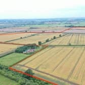 A drone image showing the site of the planned solar farm in the Vale of Belvoir, looking west
IMAGE SUPPLIED
