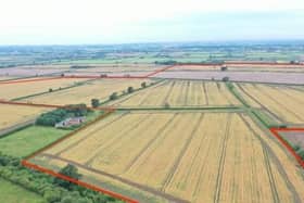 A drone image showing the site of the planned solar farm in the Vale of Belvoir, looking west
IMAGE SUPPLIED