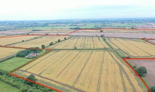 A drone image showing the site of the planned solar farm in the Vale of Belvoir, looking west
IMAGE SUPPLIED