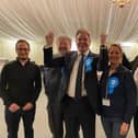 Edward Argar celebrating with supporters