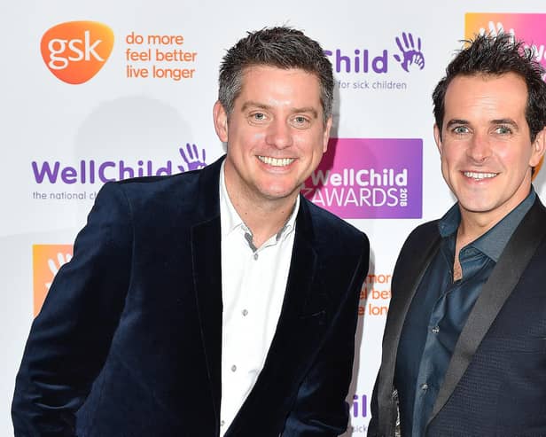 Dick and Dom (aka Richard McCourt and Dominic Wood) pictured at an awards event in London in 2018  (Photo by Jeff Spicer/Getty Images)