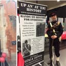 UP AN’ AT ‘EM! HISTORY founder Jed Jaggard portraying some of the historical characters his company specialises in