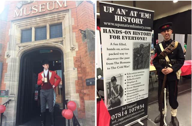 UP AN’ AT ‘EM! HISTORY founder Jed Jaggard portraying some of the historical characters his company specialises in