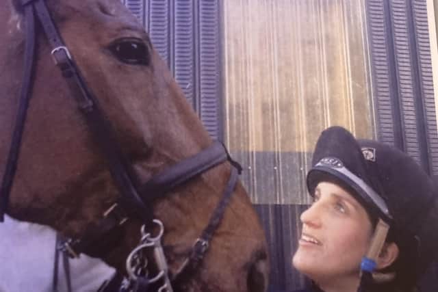 Caroline Harvey, who died from injuries sustained in a riding accident in 2014, pictured her beloved horse