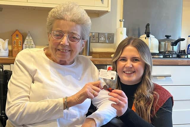 Client Marlene Shaw with Right at Home Registered Manager Billie Crofts.