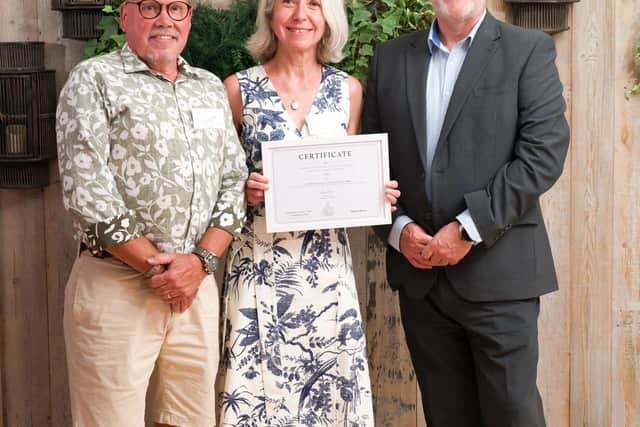 Melton Country Park representatives receiving a cheque at last year's Ragdale funding presentation night PHOTO Adam Shaw