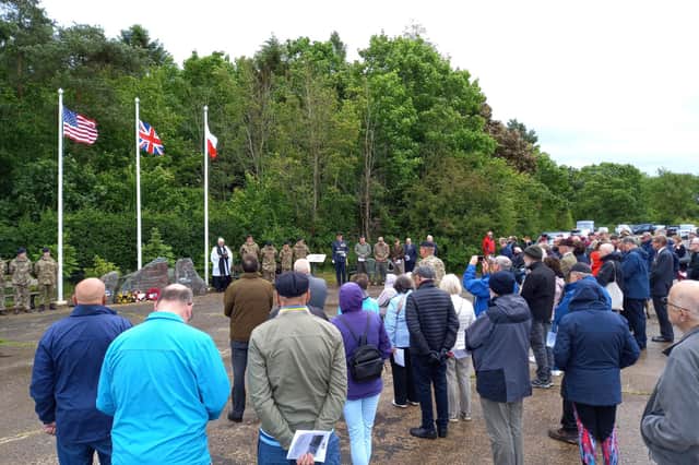 A service at Saltby Airfield at the D-Day commemoration event