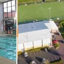 The main pool at Waterfield Leisure Centre (left) and an aerial view of Melton Sports Village (Mark@AerialView360)