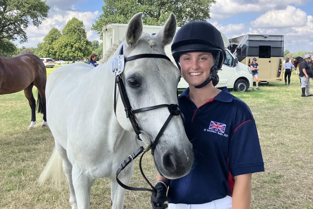 Jade England with Gloster Boy