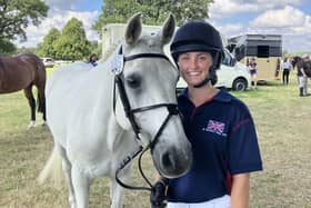 Jade England with Gloster Boy
