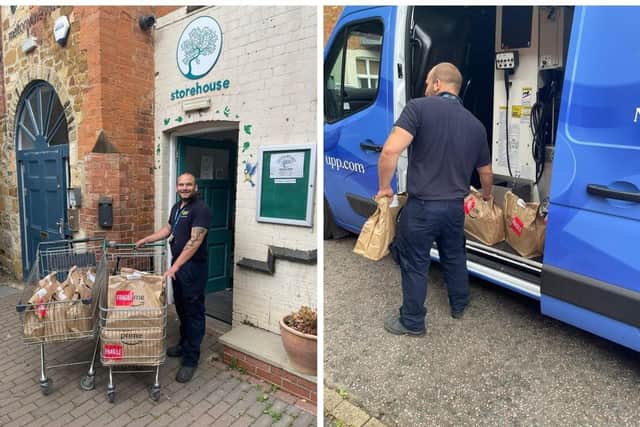 A delivery of donated supplies to Storehouse, the Melton foodbank