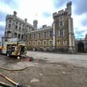 Melton fire crews on their exercise at Belvoir Castle