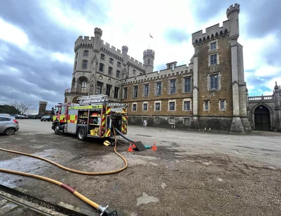 Melton fire crews on their exercise at Belvoir Castle
