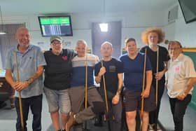 Some of the players who took part in the pool marathon at Jackson's Lounge, in Melton