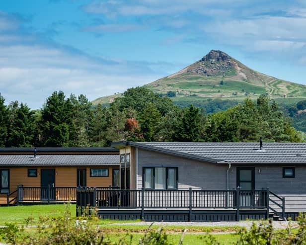 Stunning views of Roseberry Topping from the Angrove Country Park lodges. Image: Mike Whorley Photography