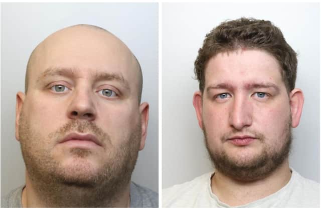 Ben Hughes (left) and Jamille Marsh, who have been jailed for more than 20 years for an armed robbery spree