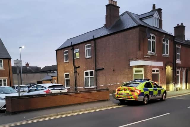 The cordoned off area of Mill Street this morning as police investigate a reported assault