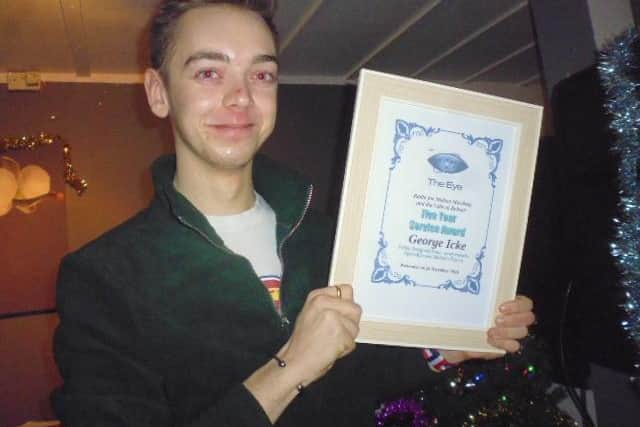 George Icke with his five-year award