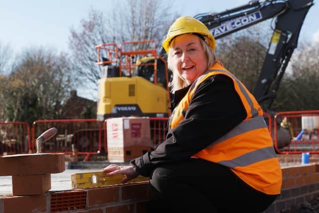 Michelle Howe, health and safety co-ordinator, on-site at one of MORRO’s developments.