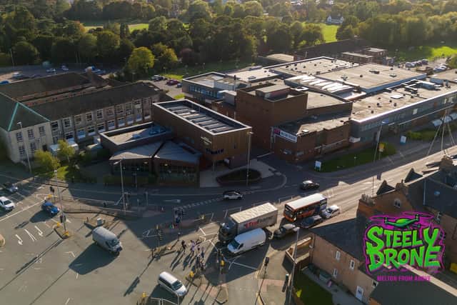 The Melton Mowbray college campus and theatre site on Asfordby Road IMAGE Steely Drone (Melton & Around From Above)