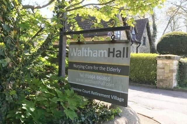 The entrance to Waltham Hall Nursing Home