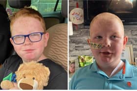 Rocco Worthington (9) who is battling cancer