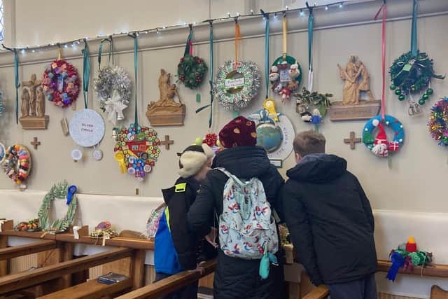 Last year's Christmas Wreath Festival in St John's Church at Melton Mowbray